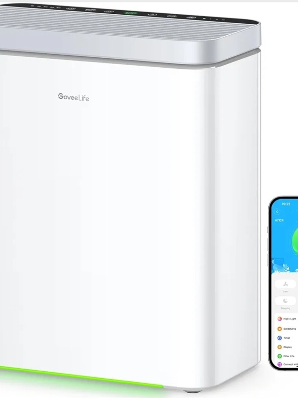 GoveeLife Smart Air Purifier Large Room PM2.5 Alexa App 3-in-1 Filter